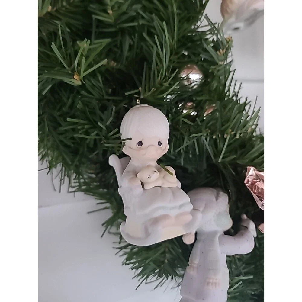 Vintage Precious Moments Handmade Christmas Wreath